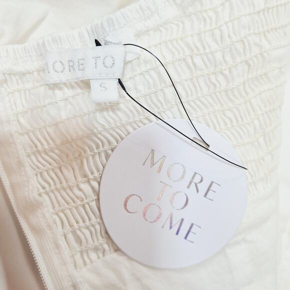 MORE TO COME Amora Bow Mini Dress in White Small - Picture 10 of 11